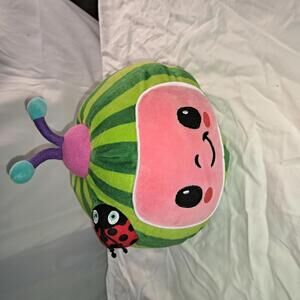 Cute Coco melon Plush Toy - Smiling Character with Ladybug